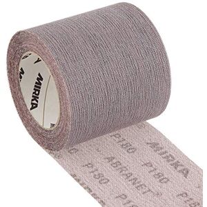 Mirka Abranet net abrasive roll 115 mm x 10 m with Hook & loop/Grit P180 / 1 roll/for sanding wood, filler, varnish, plastic / AE555F0180 Mirka Abranet net abrasive roll 115 mm x 10 m with Hook & loop/Grit P180 / 1 roll/for sanding wood, filler, varnish, plastic / AE555F0180