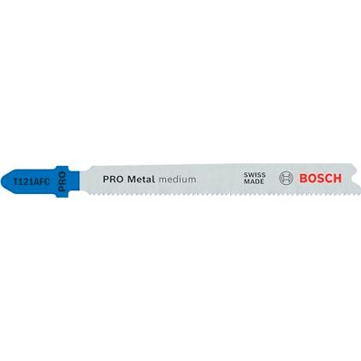 Bosch 100 x Pro Metal Medium T121AFC Jigsaw Blades (for Sheet Steel, Length 92 mm, Professional Accessories Jigsaw) Bosch 100 x Pro Metal Medium T121AFC Jigsaw Blades (for Sheet Steel, Length 92 mm, Professional Accessories Jigsaw)