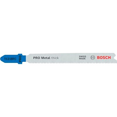 Bosch 100 x PRO Metal Thick T121BFC Jigsaw Blades (for Sheet Steel, Length 92 mm, Professional Accessories Jigsaw) Bosch 100 x PRO Metal Thick T121BFC Jigsaw Blades (for Sheet Steel, Length 92 mm, Professional Accessories Jigsaw)