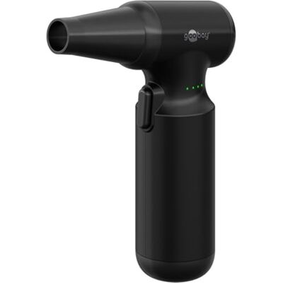 Goobay Dust Blower with 3 speeds, 6,000 mAh Battery, 110,000 RPM, up to 80 min Operating time, incl. 8 attachments for Removing dust on Keyboards, in The PC, in The Sofa, car Interior – 77830 Goobay Dust Blower with 3 speeds, 6,000 mAh Battery, 110,000 RPM, up to 80 min Operating time, incl. 8 attachments for Removing dust on Keyboards, in The PC, in The Sofa, car Interior – 77830