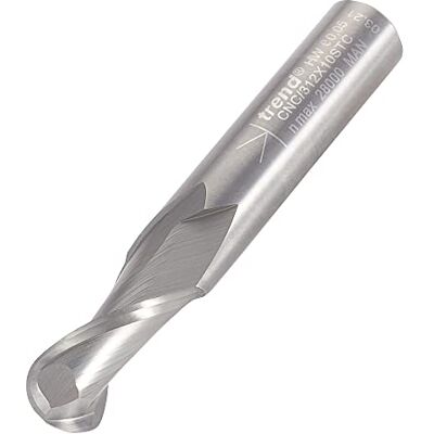 Trend CNC Bullnose Spiral Up-Cut Router Cutter, 10mm Shank, 10mm Cut Diameter & 22mm Cut Length, Solid Tungsten Carbide, CNC/312X10STC Trend CNC Bullnose Spiral Up-Cut Router Cutter, 10mm Shank, 10mm Cut Diameter & 22mm Cut Length, Solid Tungsten Carbide, CNC/312X10STC