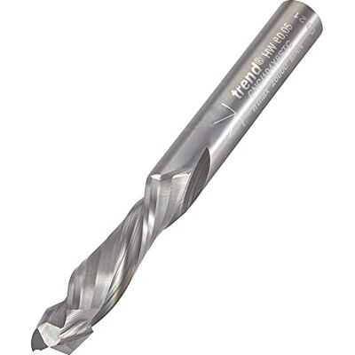 Trend CNC Spiral Down-Cut Router Cutter, 8mm Shank, 8mm Cut Diameter & 32mm Cut Length, Two Flute, Solid Tungsten Carbide, CNC/104X8STC Trend CNC Spiral Down-Cut Router Cutter, 8mm Shank, 8mm Cut Diameter & 32mm Cut Length, Two Flute, Solid Tungsten Carbide, CNC/104X8STC