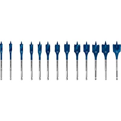 Bosch 13x EXPERT Self Cut Speed Spade Drill Bit Set (for Softwood, Particleboard, Ø 10-32 mm, Professional Accessory Rotary Drill/Drivers) Bosch 13x EXPERT Self Cut Speed Spade Drill Bit Set (for Softwood, Particleboard, Ø 10-32 mm, Professional Accessory Rotary Drill/Drivers)