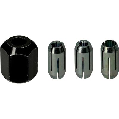 Bosch Professional 1x Collet Set (for GCU 18V-30, Collet Sizes 1/8" (3.17 mm), 5/32" (3.96 mm), 1/4" (6.35 mm) and 1x M10 nut, Accessory Router) Bosch Professional 1x Collet Set (for GCU 18V-30, Collet Sizes 1/8" (3.17 mm), 5/32" (3.96 mm), 1/4" (6.35 mm) and 1x M10 nut, Accessory Router)