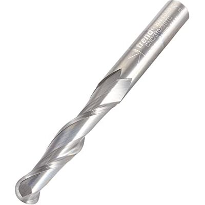 Trend CNC Bullnose Spiral Up-Cut Two Flute Router Cutter, 8mm Shank, 8mm Cut Diameter & 42mm Cut Length, Solid Tungsten Carbide, CNC/310X8STC Trend CNC Bullnose Spiral Up-Cut Two Flute Router Cutter, 8mm Shank, 8mm Cut Diameter & 42mm Cut Length, Solid Tungsten Carbide, CNC/310X8STC