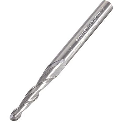 Trend CNC Tapered Ball Router Cutter, 6mm Shank, 2mm Radius and 30.5mm Cut Length, Solid Tungsten Carbide, CNC/502X6STC Trend CNC Tapered Ball Router Cutter, 6mm Shank, 2mm Radius and 30.5mm Cut Length, Solid Tungsten Carbide, CNC/502X6STC