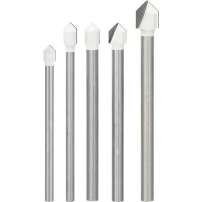 Bosch Professional 5-Piece CYL-9 Ceramic Tile Drill Bit Set (for Tiles, Porcelain and Ceramics, Accessories for Drills), silver, 4mm/5mm/6mm/8mm/10mm, 2608587169 Bosch Professional 5-Piece CYL-9 Ceramic Tile Drill Bit Set (for Tiles, Porcelain and Ceramics, Accessories for Drills), silver, 4mm/5mm/6mm/8mm/10mm, 2608587169