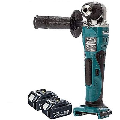 Makita DDA351Z 18v Li-Ion Cordless Angle Drill with 2 x 5.0Ah Batteries BL1850 Makita DDA351Z 18v Li-Ion Cordless Angle Drill with 2 x 5.0Ah Batteries BL1850