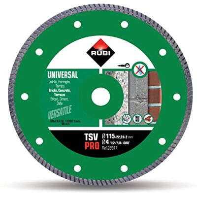 RUBI General Purpose Diamond Blade, Turbo, 25917,Grey,115 mm RUBI General Purpose Diamond Blade, Turbo, 25917,Grey,115 mm