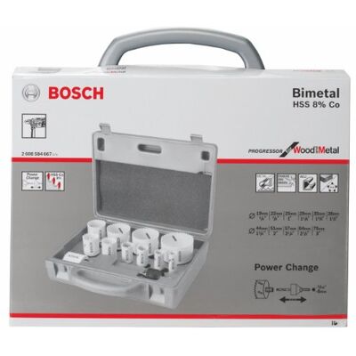 Bosch Professional 14 pcs. Hole Saw Progressor for Wood & Metal Universal Set (for Electricians, Ø 19-76 mm, Accessory Drill) Bosch Professional 14 pcs. Hole Saw Progressor for Wood & Metal Universal Set (for Electricians, Ø 19-76 mm, Accessory Drill)
