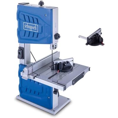 Scheppach HBS261 Bandsaw, 550W, 120mm Cut Height, 2 Speeds 660–960m/min, Tilting Table, Rip & Angle Fence, Inc. Mitre Gauge Scheppach HBS261 Bandsaw, 550W, 120mm Cut Height, 2 Speeds 660–960m/min, Tilting Table, Rip & Angle Fence, Inc. Mitre Gauge