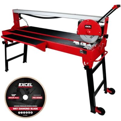 Excel 1250mm Wet Tile Cutter Bridge Saw 240V/1200W with Continuous Rim Tile Saw Blade Excel 1250mm Wet Tile Cutter Bridge Saw 240V/1200W with Continuous Rim Tile Saw Blade