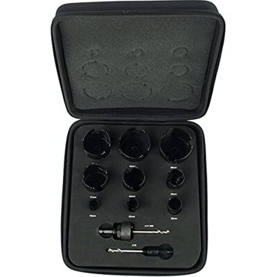 Starrett Tungsten Carbide Tipped Holesaw Kit 11-Piece KMP09021 Multi Purpose Cut TCT Hole Saw Cutter Kit with Arbors Set Compatible with Bosch Dewalt Hitachi Festool Milwaukee Starrett Tungsten Carbide Tipped Holesaw Kit 11-Piece KMP09021 Multi Purpose Cut TCT Hole Saw Cutter Kit with Arbors Set Compatible with Bosch Dewalt Hitachi Festool Milwaukee