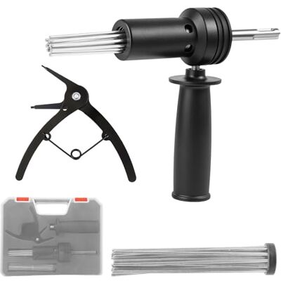 PATNFR Electric Hammer Needle Scaler Attachment 18 Prong Needle Scaler SDS Plus Attachment with 2 Pit 2 Slot Round Shanks for Rotary Hammer Drill Rust Removal Concrete Scabbling PATNFR Electric Hammer Needle Scaler Attachment 18 Prong Needle Scaler SDS Plus Attachment with 2 Pit 2 Slot Round Shanks for Rotary Hammer Drill Rust Removal Concrete Scabbling