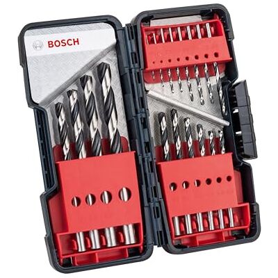 Bosch Professional 18pcs. HSS Twist Drill Bit PointTeQ (for Metal, in ToughBox, Ø 1-10 mm, Accessory Drill) Bosch Professional 18pcs. HSS Twist Drill Bit PointTeQ (for Metal, in ToughBox, Ø 1-10 mm, Accessory Drill)