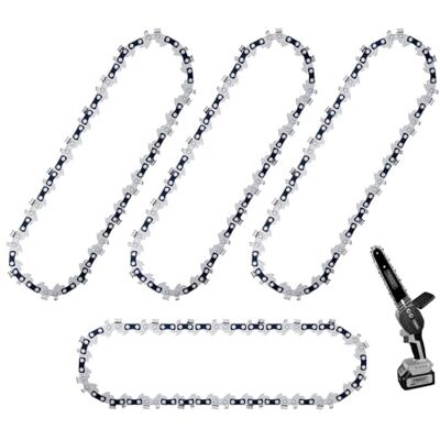 TROOZY 6-inch Chainsaw Chain 4 Packs Replacement Chain for Pruning Chainsaw & Pole Saw, 1/4 Inch LP Pitch 37 Drive Left .043 Inch Gauge Low Kickback Chain Blade TROOZY 6-inch Chainsaw Chain 4 Packs Replacement Chain for Pruning Chainsaw & Pole Saw, 1/4 Inch LP Pitch 37 Drive Left .043 Inch Gauge Low Kickback Chain Blade