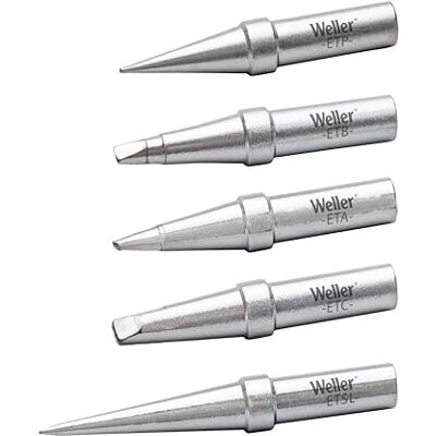 Weller T0054104699 5-Piece Genuine ET Soldering Tip Set for WE 1010 Soldering Station Weller T0054104699 5-Piece Genuine ET Soldering Tip Set for WE 1010 Soldering Station