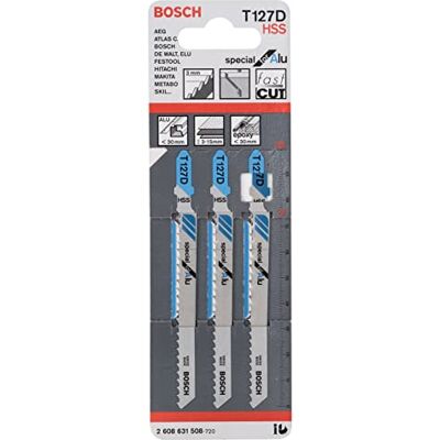 Bosch T127D High-Speed Steel Jigsaw Blades - 5 Pack Bosch T127D High-Speed Steel Jigsaw Blades - 5 Pack