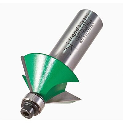 Trend C049X1/2TC Craft Pro 1/2" Shank 45 Guided Chamfer Router Cutter Bit - Router Cutter Bit Trend C049X1/2TC Craft Pro 1/2" Shank 45 Guided Chamfer Router Cutter Bit - Router Cutter Bit