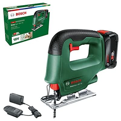 Bosch EasySaw 18V-70 Cordless Jigsaw (2.0Ah Battery, 18V System, with 1 Jigsaw Blade, AL 18V-20 Charger, in a Box) Bosch EasySaw 18V-70 Cordless Jigsaw (2.0Ah Battery, 18V System, with 1 Jigsaw Blade, AL 18V-20 Charger, in a Box)