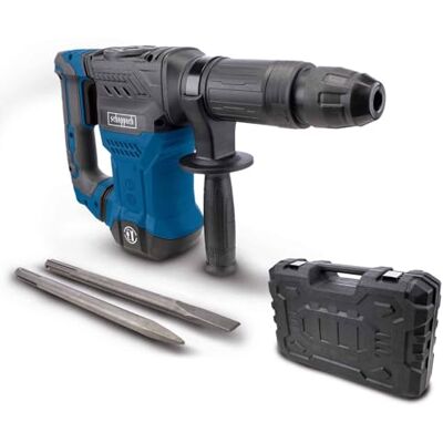 Scheppach AB1500X Concrete Breaker, 1300W, 20J, SDS-Max, 4100bpm Electric Demolition Hammer Breaker for Concrete, Masonry, Stone, Plaster and Tiles 2 Chisels, Case, Anti-Vibration Scheppach AB1500X Concrete Breaker, 1300W, 20J, SDS-Max, 4100bpm Electric Demolition Hammer Breaker for Concrete, Masonry, Stone, Plaster and Tiles 2 Chisels, Case, Anti-Vibration
