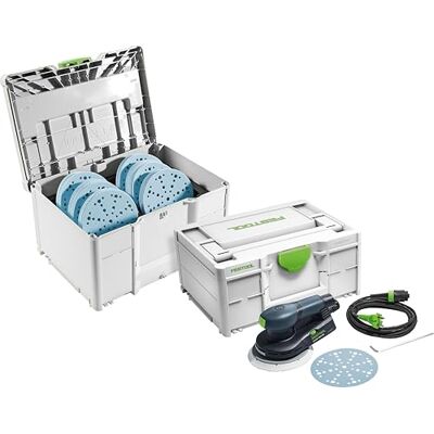 Festool Eccentric Sander ETS EC 150/3 EQ-SYS GR 230V 150 mm random orbital sander, 3 mm stroke, brushless EC-TEC motor, 1.6 kg, fine finish, Systainer set included Festool Eccentric Sander ETS EC 150/3 EQ-SYS GR 230V 150 mm random orbital sander, 3 mm stroke, brushless EC-TEC motor, 1.6 kg, fine finish, Systainer set included