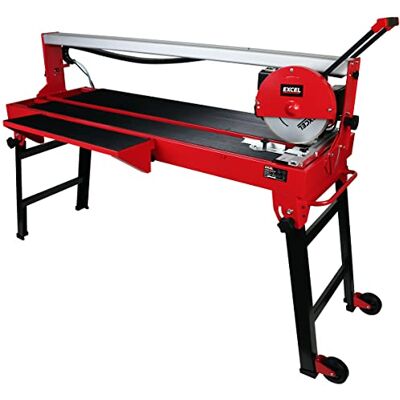 Excel 1250mm Wet Tile Cutter Bridge Saw 1200W/240V ~ 50Hz Speed 2950 RPM Adjustable Portable & Foldable Cooling Water Heavy Duty Tile Cutter UK Plug Excel 1250mm Wet Tile Cutter Bridge Saw 1200W/240V ~ 50Hz Speed 2950 RPM Adjustable Portable & Foldable Cooling Water Heavy Duty Tile Cutter UK Plug