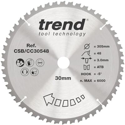 Trend CSB/CC30548 - 165mm Carbide Circular Saw Blade Trend CSB/CC30548 - 165mm Carbide Circular Saw Blade