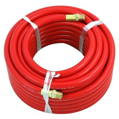 Neilsen CT0003-3/8in x 50ft Rubber Air Hose 300 PSI Working Pressure Brass BSP Fittings Flexible Heavy-Duty Hose for Air Compressor Applications Neilsen CT0003-3/8in x 50ft Rubber Air Hose 300 PSI Working Pressure Brass BSP Fittings Flexible Heavy-Duty Hose for Air Compressor Applications