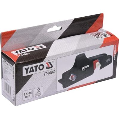 Yato Professional Plasterboard Planer, 2 Adjustable Blades, 9.5-15mm Chamfer, Black Plastic, 235mm Length Yato Professional Plasterboard Planer, 2 Adjustable Blades, 9.5-15mm Chamfer, Black Plastic, 235mm Length