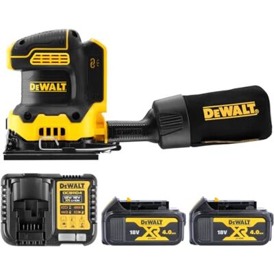 DeWalt DCW200N 18V Brushless 1/4 Sheet Palm Sander 2 x 4.0Ah Batteries & Charger DeWalt DCW200N 18V Brushless 1/4 Sheet Palm Sander 2 x 4.0Ah Batteries & Charger