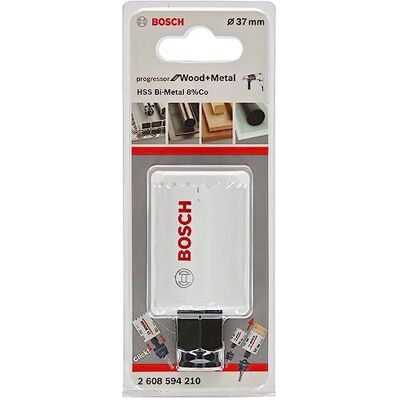 Bosch Bi-Metal Hole Saw (for Wood and Metals, 8% Cobalt Alloy, Progressive Tooth Design, Ø 37 mm, Accessory Drills) Bosch Bi-Metal Hole Saw (for Wood and Metals, 8% Cobalt Alloy, Progressive Tooth Design, Ø 37 mm, Accessory Drills)