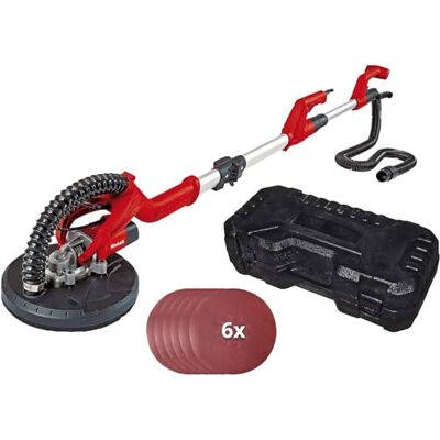 Einhell Drywall Sander and Polisher 600W, Rotating Sanders for Walls, 1500RPM, 225mm Sanding Disc, Telescopic Handle and Integrated Dust Extraction, Includes 6 Sanding Discs TC-DW 225 Einhell Drywall Sander and Polisher 600W, Rotating Sanders for Walls, 1500RPM, 225mm Sanding Disc, Telescopic Handle and Integrated Dust Extraction, Includes 6 Sanding Discs TC-DW 225