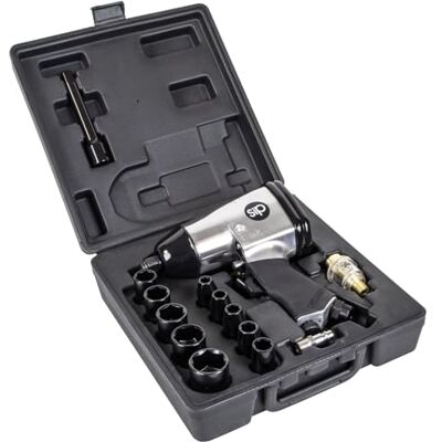 SIP 1/2" Air Impact Wrench Kit, 17 Piece Set Air Tools for Compressor 312Nm Working Torque SIP 1/2" Air Impact Wrench Kit, 17 Piece Set Air Tools for Compressor 312Nm Working Torque