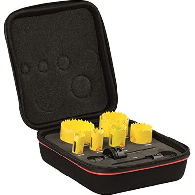 Starrett Bi-metal Hole Saw Kit 9 Piece KDC07021 Deep Cut Plumbers Hole Saw Set Compatible with Bosch Dewalt Hitachi Festool Milwaukee Starrett Bi-metal Hole Saw Kit 9 Piece KDC07021 Deep Cut Plumbers Hole Saw Set Compatible with Bosch Dewalt Hitachi Festool Milwaukee