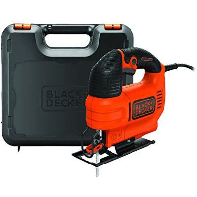 Black & Decker KS701EK-GB Compact Jigsaw with Blade, 520 W, Black/Orange Black & Decker KS701EK-GB Compact Jigsaw with Blade, 520 W, Black/Orange