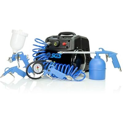 SGS 6L Oil-Free Direct Drive Mini Air Compressor & 5pc Kit SGS 6L Oil-Free Direct Drive Mini Air Compressor & 5pc Kit
