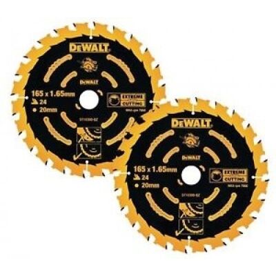 DeWalt DT10300 2 x Circular Saw Blades 165 x 20 x 24T Extreme Framing DWE550 DeWalt DT10300 2 x Circular Saw Blades 165 x 20 x 24T Extreme Framing DWE550