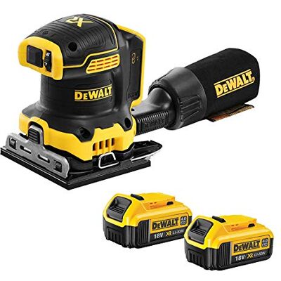 DeWalt DCW200N 18V XR Brushless 1/4 Sheet Palm Sander with 2 x 4.0Ah Batteries DeWalt DCW200N 18V XR Brushless 1/4 Sheet Palm Sander with 2 x 4.0Ah Batteries