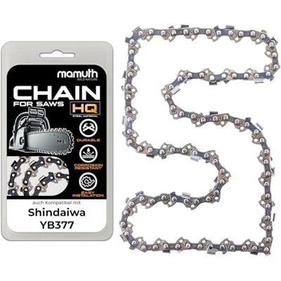 Mamuth Wild Nature Saw Chain 40 cm 1.5 mm 0.325 Inch 66 TG for Shindaiwa YB377 High Performance Cutting Chain, Durable, Precise, Compatible Mamuth Wild Nature Saw Chain 40 cm 1.5 mm 0.325 Inch 66 TG for Shindaiwa YB377 High Performance Cutting Chain, Durable, Precise, Compatible