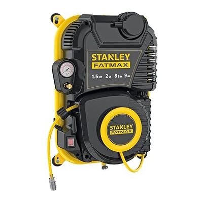 Stanley FMXCMD152WE FatMax® Wall Mounted Air Hose 1.5 HP 8 Bar 9m, Utilises oilless Technology, Maintenance Free and Environmental Friendly. Stanley FMXCMD152WE FatMax® Wall Mounted Air Hose 1.5 HP 8 Bar 9m, Utilises oilless Technology, Maintenance Free and Environmental Friendly.