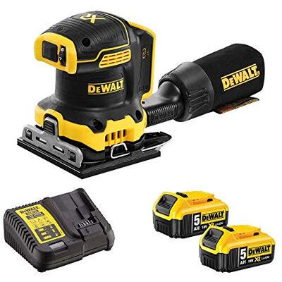 DeWalt DCW200N 18V Brushless 1/4 Sheet Palm Sander 2 x 5.0Ah Batteries & Changer DeWalt DCW200N 18V Brushless 1/4 Sheet Palm Sander 2 x 5.0Ah Batteries & Changer
