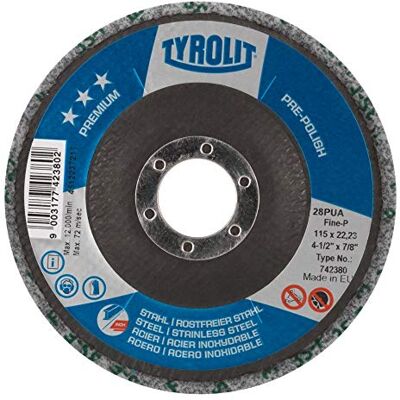 Tyrolit TYR-742382 28 28PUA Medium-Q Polisher 125 x 22.2 mm Tyrolit TYR-742382 28 28PUA Medium-Q Polisher 125 x 22.2 mm