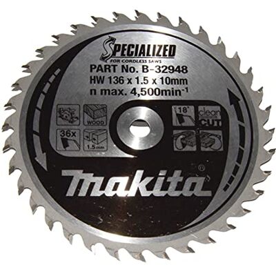 Makita B-32948 Specialized Blade for Cordless Saws 136x10x36T Makita B-32948 Specialized Blade for Cordless Saws 136x10x36T