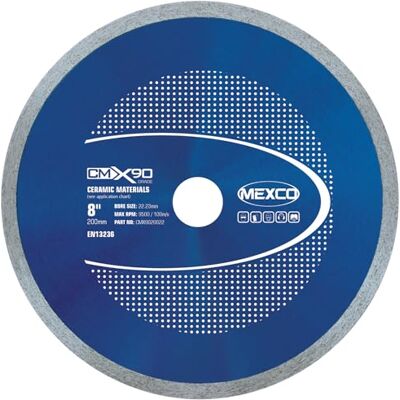 Mexco CMX Ceramic Materials Diamond Blade – High Performance & Fast Cutting Disc for Tiles – 200mm, 22.23mm Bore Mexco CMX Ceramic Materials Diamond Blade – High Performance & Fast Cutting Disc for Tiles – 200mm, 22.23mm Bore