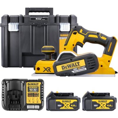DeWalt DCP580N 18V Brushless Planer with 2 x 4.0Ah Batteries & Charger in TSTAK DWST171195 Case DeWalt DCP580N 18V Brushless Planer with 2 x 4.0Ah Batteries & Charger in TSTAK DWST171195 Case