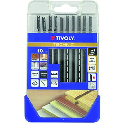Tivoly Model - 10 Wood Blades - Universal Jigsaw and Reciprocating Set Tivoly Model - 10 Wood Blades - Universal Jigsaw and Reciprocating Set