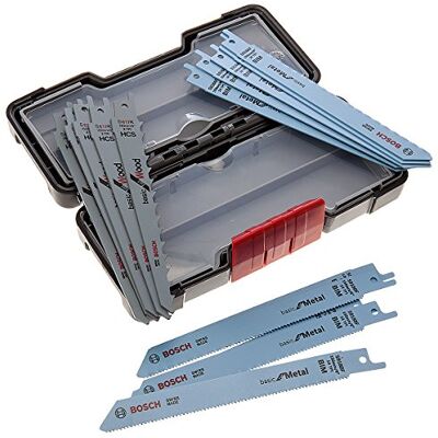 Bosch Professional 2607010901 15-Piece Recip Saw Blade Wood and Metal Set (for Wood and Metal, Toughbox, Accessories for Recip Saws) , White Bosch Professional 2607010901 15-Piece Recip Saw Blade Wood and Metal Set (for Wood and Metal, Toughbox, Accessories for Recip Saws) , White