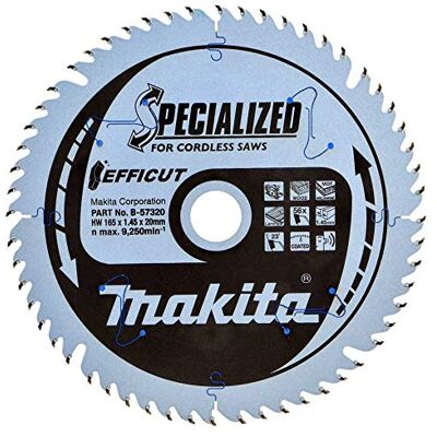 Makita B-57336 Circular Saw Blade - 56 Teeth, Silver, 165 x 20 mm Makita B-57336 Circular Saw Blade - 56 Teeth, Silver, 165 x 20 mm