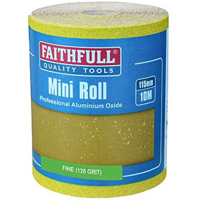 Faithfull FAIAR10120Y 10M Fine (120 Grit) Sandpaper Roll Yellow (Std) 115mm x 10M Faithfull FAIAR10120Y 10M Fine (120 Grit) Sandpaper Roll Yellow (Std) 115mm x 10M